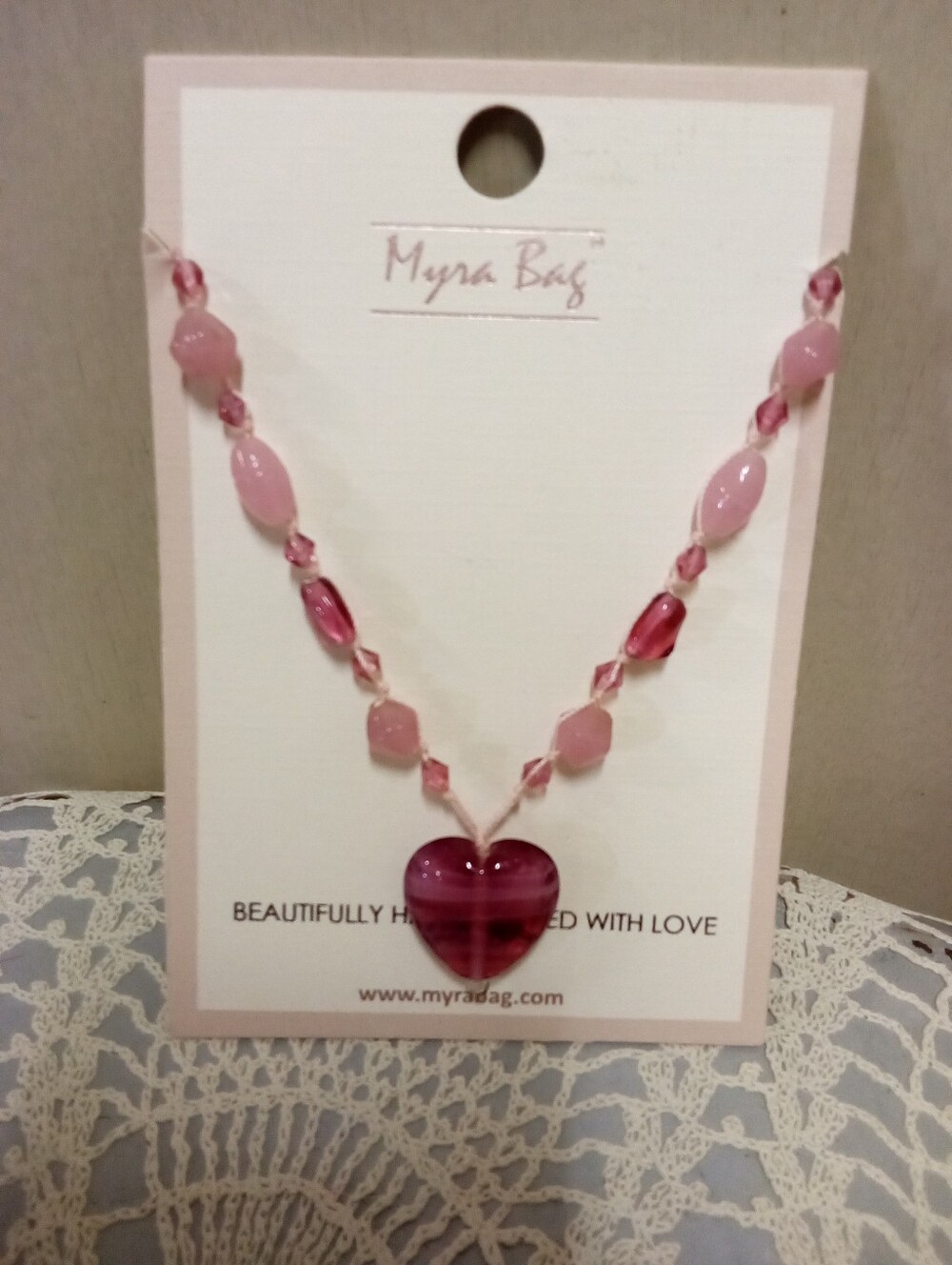 Myra Bag Co "Desert Rose" Heart Necklace